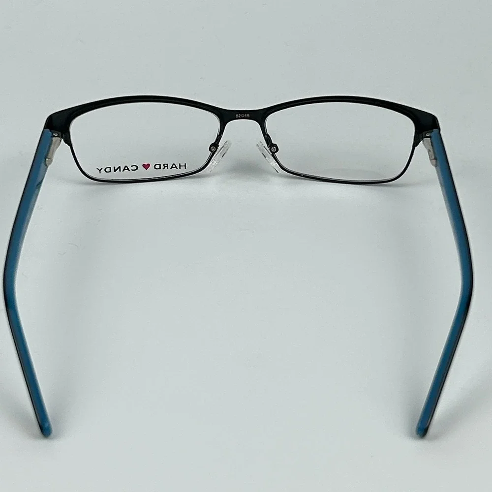 Hard Candy HC01 Womens Eyeglasses Frame Black Plastic Half Rim 52-15-135 mm